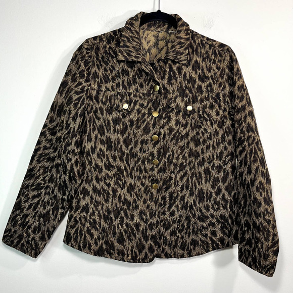 Laura Ashley‎ Animal Print Button Up Jacket - Picture 2 of 4